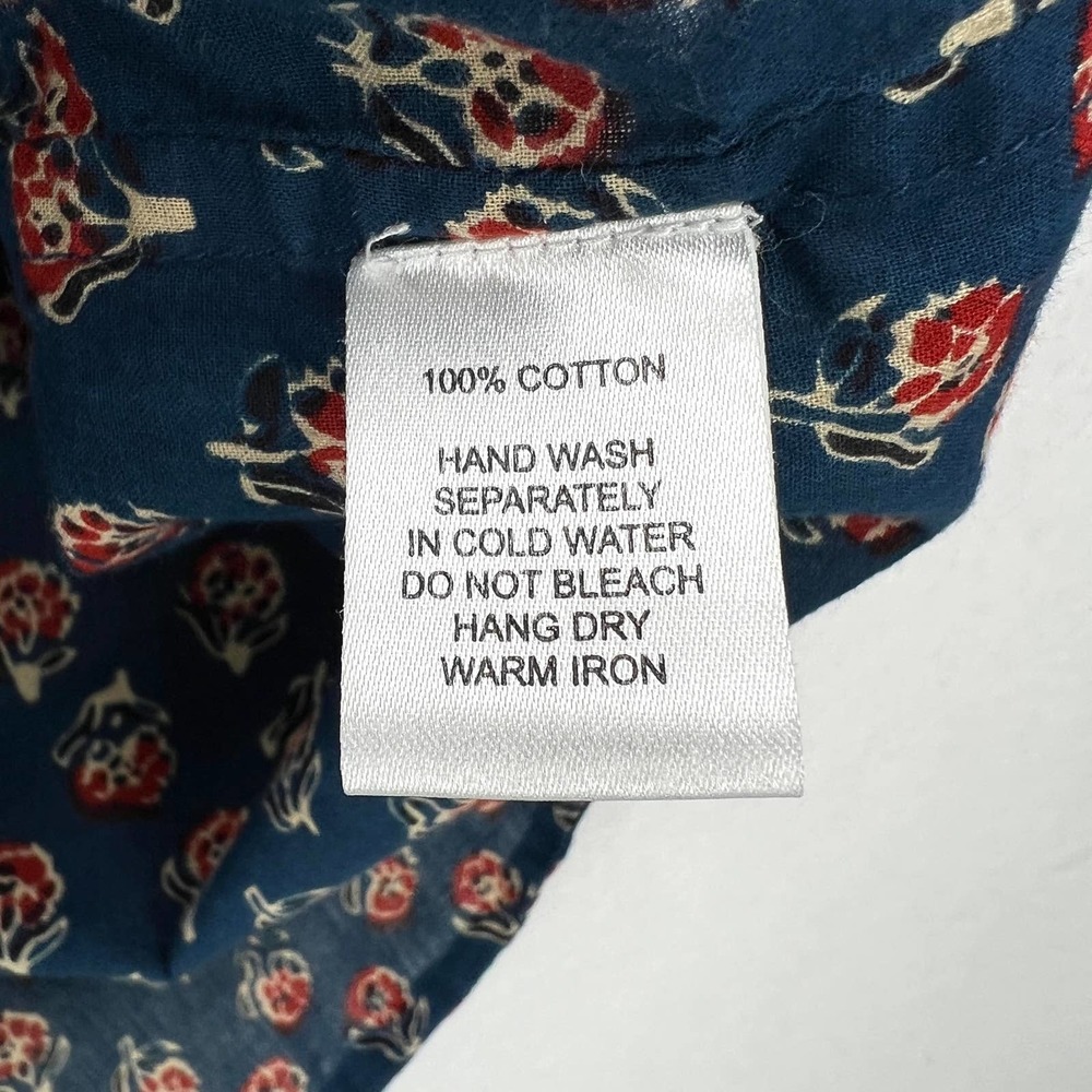 PAX PHILOMENA Shirt Men Button up Large Blue Block Print Maximillian Long Sleeve - Picture 10 of 12